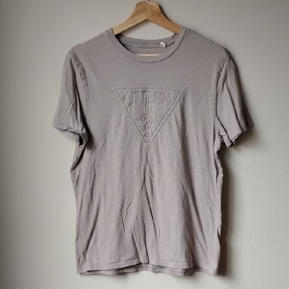Guess Men's Tan Short Sleeve Tee